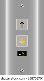 Elevator Button up and down direction Vector illustration