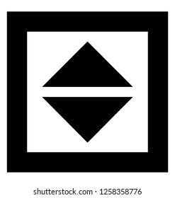 Elevator button glyph icon vector