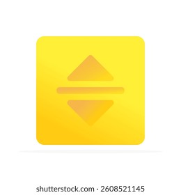 elevator button icon, flat colored vector. modern and minimalist design