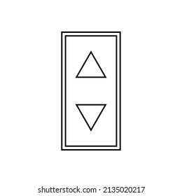 Elevator button icon in line style