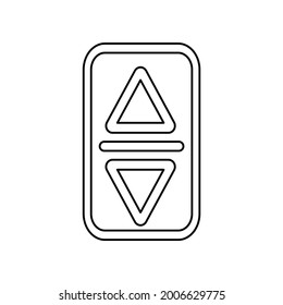 elevator button icon on a white background, vector illustration