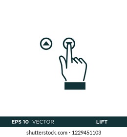 Elevator Button Icon Vector 