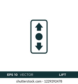 elevator button icon vector logo template