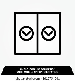 elevator button sign icon design vector illustration