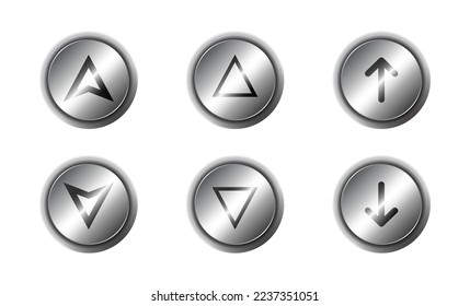 Elevator buttons. Up and down arrows. Flat vector illustration.