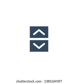 Elevator buttons up and down icon for web and mobile