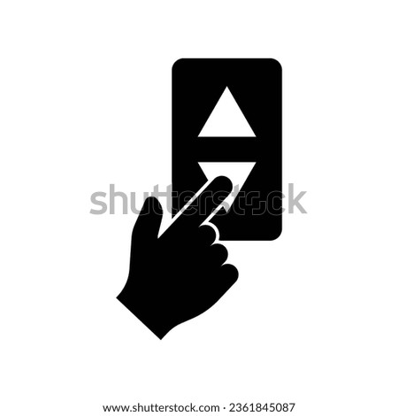 Elevator Buttons icon design. Finger calls the elevator icon. isolated on white background. vector illustration