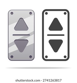 Elevator buttons icon vector isolated illustration