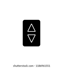 Elevator buttons panel with arrows. Clipart image isolated on white background