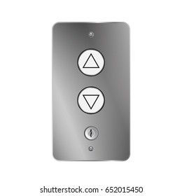elevator buttons panel isolated on white background