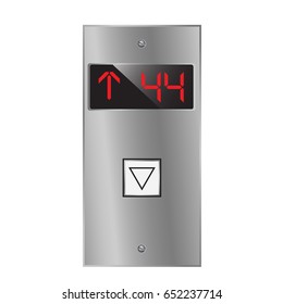 elevator buttons panel isolated on white background