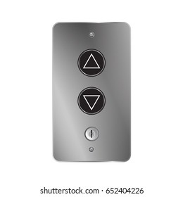 elevator buttons panel isolated on white background