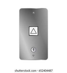 elevator buttons panel isolated on white background