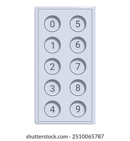 Elevator buttons panel showing floor numbers for navigation inside a building