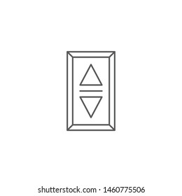 Elevator buttons panel vector icon isolated on white background