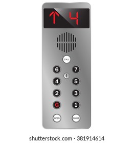 elevator buttons panel vector illustration isolated on white background