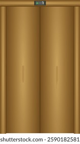 Elevator closed door. vector illustration