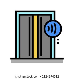 elevator contactless color icon vector. elevator contactless sign. isolated symbol illustration