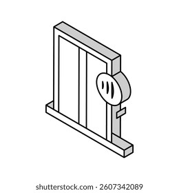 elevator contactless isometric icon vector. elevator contactless sign. isolated symbol illustration