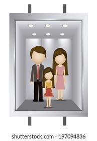 Elevator design over white background, vector illustration