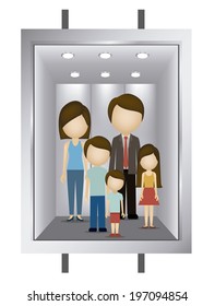 Elevator design over white background, vector illustration