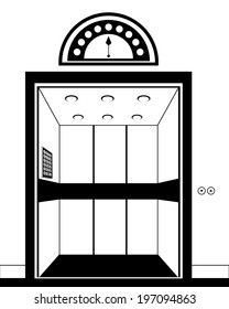 Elevator design over white background, vector illustration