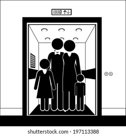 Elevator design over white background, vector illustration