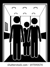 Elevator design over white background, vector illustration