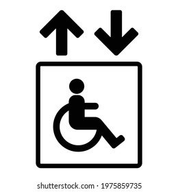 elevator for disability icon vector