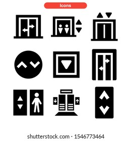 elevator door button icon isolated sign symbol vector illustration - Collection of high quality black style vector icons
