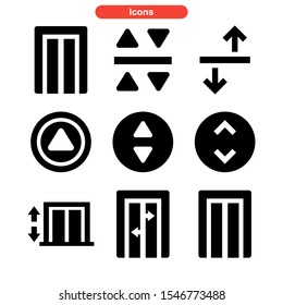 elevator door button icon isolated sign symbol vector illustration - Collection of high quality black style vector icons
