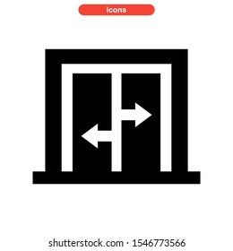 elevator door button icon isolated sign symbol vector illustration - high quality black style vector icons
