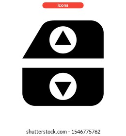 elevator door button icon isolated sign symbol vector illustration - high quality black style vector icons
