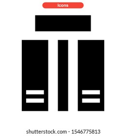 elevator door button icon isolated sign symbol vector illustration - high quality black style vector icons
