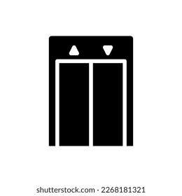 elevator door flat style vector icon