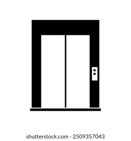 Icono de puerta de ascensor ilustrado sobre fondo