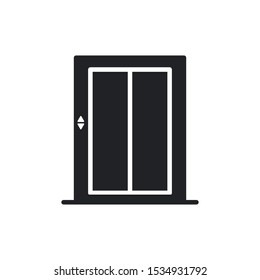 Elevator Door Icon Vector Symbol Eps