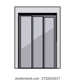 Elevator doors closing, symbolizing restricted access, security, privacy, and anticipation, providing a visual representation of safety mechanisms and movement between floors in modern buildings