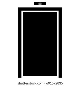 Elevator doors icon .