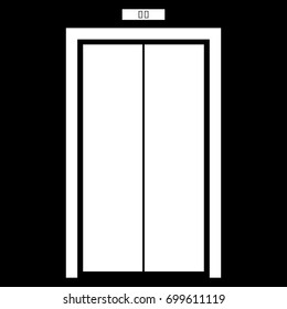 Elevator doors icon .