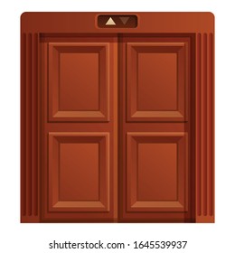 Icono de puertas del ascensor. Dibujo de puertas de ascensor icono vectorial para diseño web aislado en fondo blanco