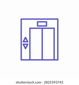 elevator doors icon sign vector