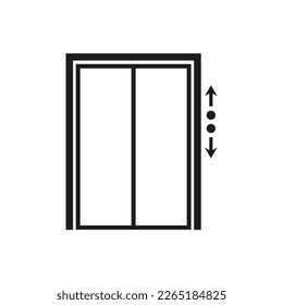 icono de las puertas del ascensor. Ilustración vectorial.