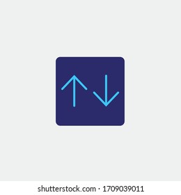 elevator up and down vector icon 