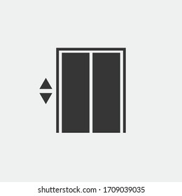 elevator up and down vector icon 