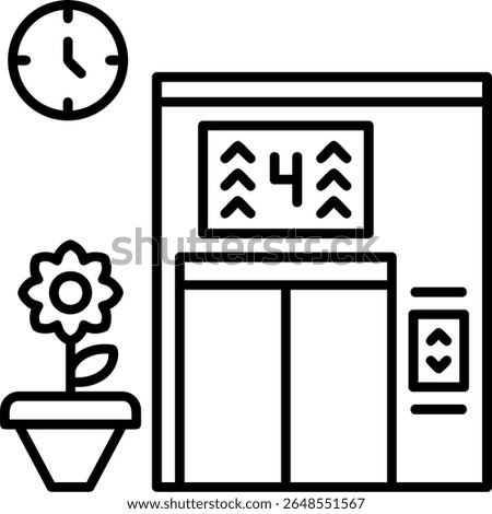 Elevator Filled Style Icon Design