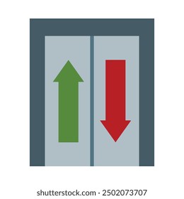Elevator Flat Icon Design For Personal nad Commercial Use