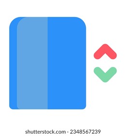 Elevator in flat icon. Lift, door, hotel, office, mall