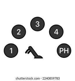 Elevator floor indicator icon isolated on white background. Elevator symbol modern, simple, vector, icon for website design, mobile app, ui. Vector Illustration