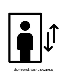 elevator glyph icon